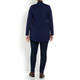 QNEEL STRETCH JERSEY TOP NAVY