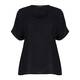 BEIGE crushed linen TOP in black