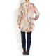 BEIGE FLORAL TUNIC PINK