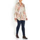 BEIGE FLORAL TUNIC PINK