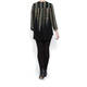 QNEEL GEORGETTE TUNIC BLACK AND OLIVE
