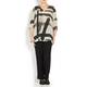 BEIGE LABEL PAINTSTROKE PRINT LINEN TUNIC