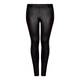 BEIGE BLACK FAUX LEATHER FRONT LEGGING