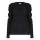 QUE black cold shoulder SWEATER