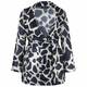 ELENA MIRO NAVY PRINT ORGANZA JACKET