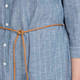 ROF AMO PINSTRIPE DENIM SHIRT DRESS