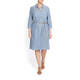 ROF AMO PINSTRIPE DENIM SHIRT DRESS