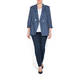 ROFA LINEN STRIPE JACKET BLUE