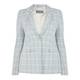 WHITE LABEL CHECK LINEN JACKET