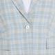 WHITE LABEL CHECK LINEN JACKET