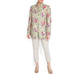 ROF AMO LINEN BLEND FLORAL PRINT JACKET