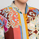 Rofa Printed Satin Bomber Jacket Multicolour 