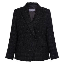 RoFa Metallic Tweed Blazer Black  - Plus Size Collection