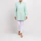 Rofa Cotton Linen Long Jacket Green 