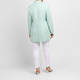 Rofa Cotton Linen Long Jacket Green 