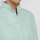 Rofa Cotton Linen Long Jacket Green 