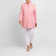 Rofa Cotton Linen Long Jacket Coral