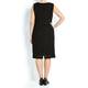 ROF amo textured black sheath DRESS