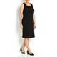 ROF amo textured black sheath DRESS