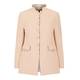 WHITE LABEL LINEN AND COTTON BLEND JACKET WITH LEOPARD PIPING