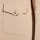 WHITE LABEL LINEN AND COTTON BLEND JACKET WITH LEOPARD PIPING