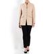 WHITE LABEL LINEN AND COTTON BLEND JACKET WITH LEOPARD PIPING