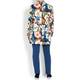 Rof Amo LONG navy floral print JACKET