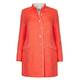ROF AMO BURNT ORANGE TEXTURED NERO COLLAR LONG JACKET 
