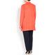 ROF AMO BURNT ORANGE TEXTURED NERO COLLAR LONG JACKET 