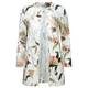 ROF Amo floral print beaded trim long jacket