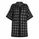 ELENA MIRO houndstooth PONCHO with hood