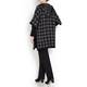 ELENA MIRO houndstooth PONCHO with hood