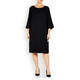SALLIE SAHNE TRIACETATE DRESS BLACK