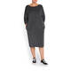 SALLIE SAHNE LUREX DRESS SILVER