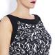 Sallie Sahne monochrome Rose Print DRESS