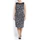 Sallie Sahne monochrome Rose Print DRESS