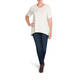 SALLIE SAHNE DIPPED HEM T-SHIRT CREAM
