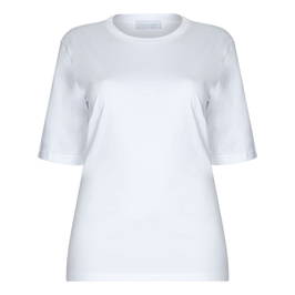 SALLIE SAHNE 100% COTTON CLASSIC WHITE T-SHIRT - Plus Size Collection