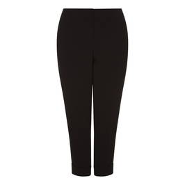 SALLIE SAHNE BLACK ANKLE GRAZER TROUSERS - Plus Size Collection