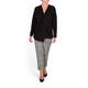 SALLIE SAHNE BLACK RUCHE FRONT TOP