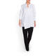 Sallie Sahne WHITE TUNIC WITH ASYMMETRIC HEM