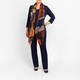 Salto Abstract Print Merino Wool Scarf Orange