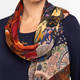 Salto Abstract Print Merino Wool Scarf Orange
