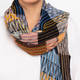 Salto Woven Patchwork Merino Wool Scarf Multi-Colour 