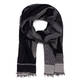 Salto Woven Merino Wool Scarf Black 