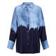 Samoon Indigo and Blue Satin Shirt 