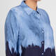 Samoon Indigo and Blue Satin Shirt 