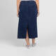 Samoon Denim Midi Skirt 