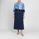 Samoon Denim Midi Skirt 