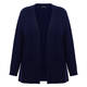 Sandra Portelli Pure Cashmere Ribbed Cardigan Navy 